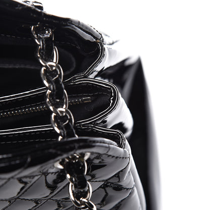 Chanel Patent Quilted Large Just Mademoiselle Bowling Bag Black 10 of 15