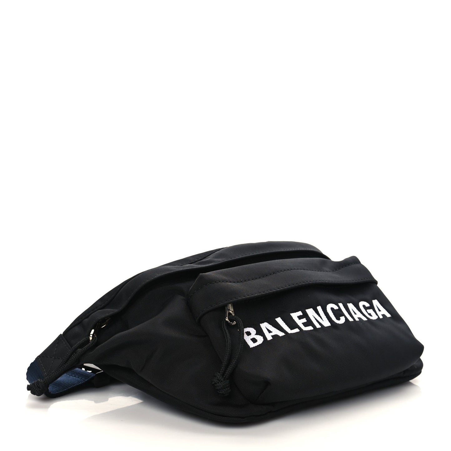 Recycled Sport Nylon Logo Embroidered Wheel Beltpack Black