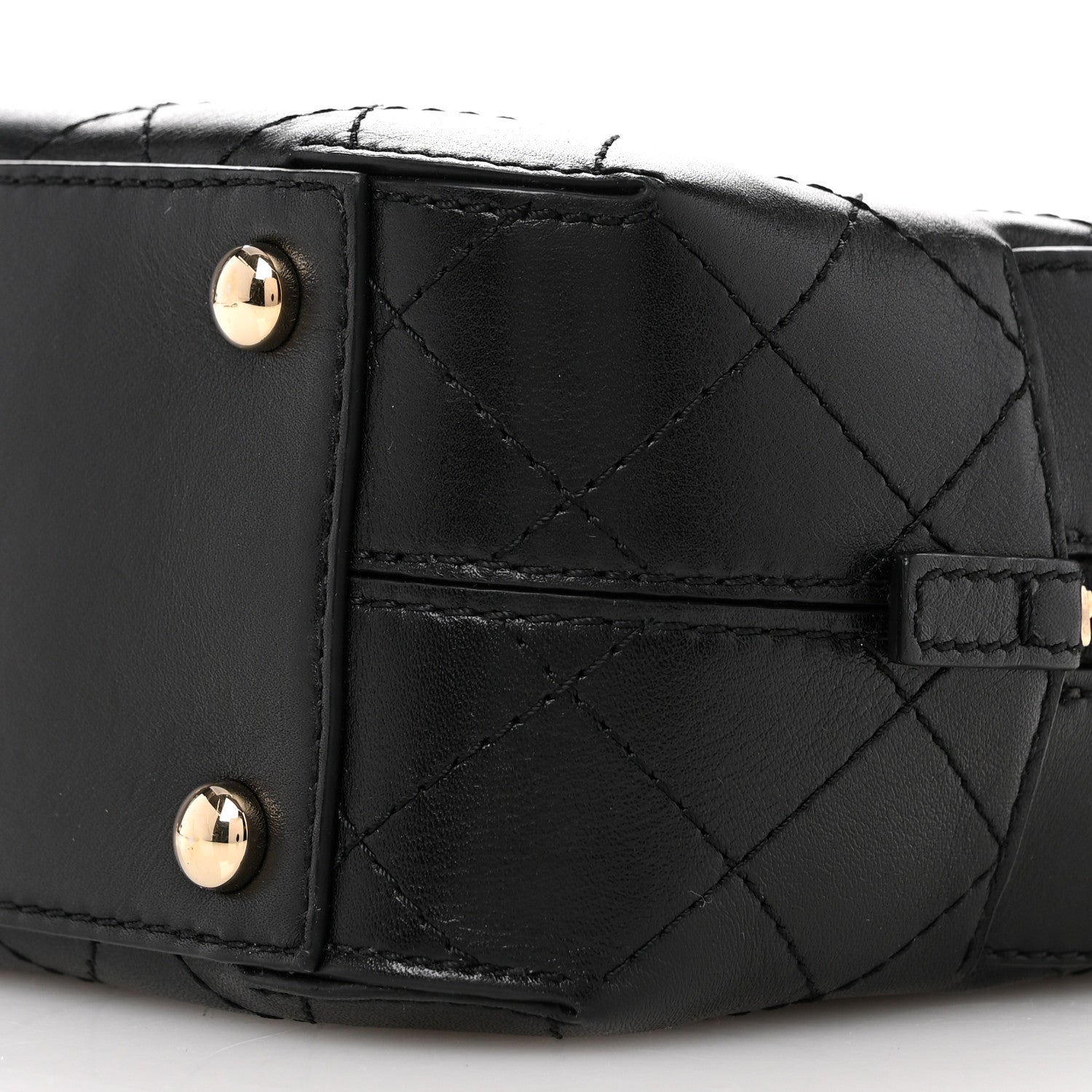 Chanel Calfskin Stitched Enamel CC Camera Case Bag Black 10 of 10
