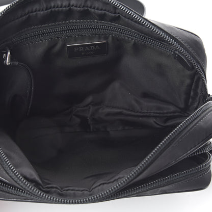 Prada Tessuto Nylon Calfskin Studded Belt Bag Black 4 of 8