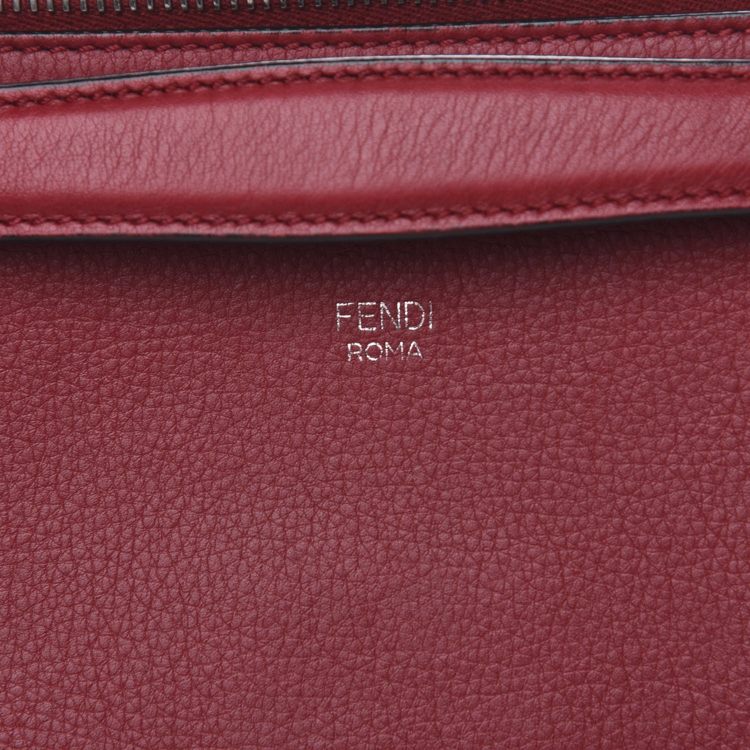 Fendi Vitello Dolce Marmol Medium By The Way Boston Bag Ciliegia 8 of 13
