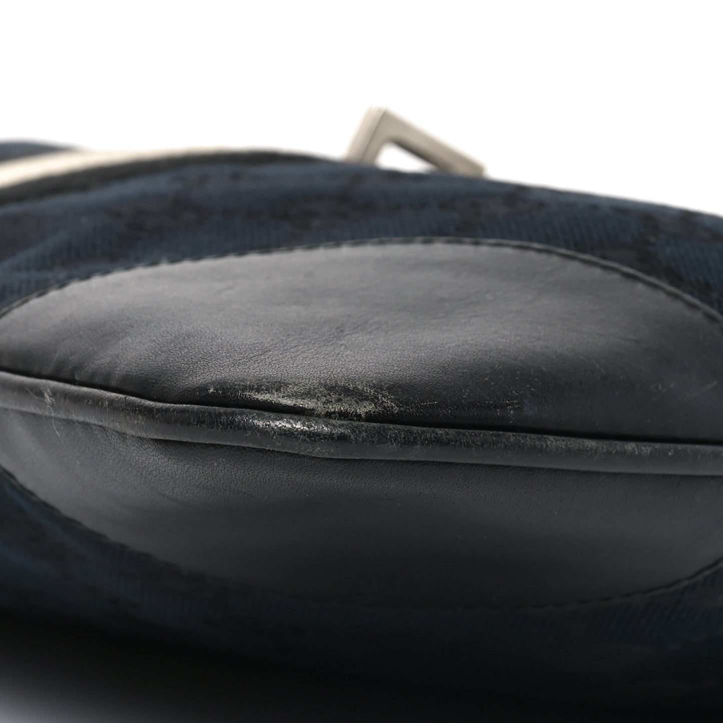 Monogram Lobster Clasp Jackie O Hobo Black