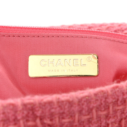 Chanel Tweed Quilted Maxi Chanel 19 Flap Pink 6 of 10