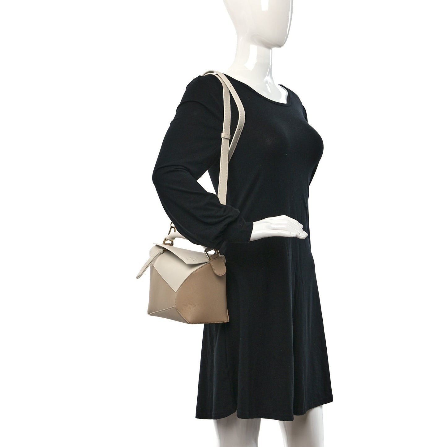 Classic Calfskin Small Puzzle Edge Bag Soft White Paper Craft
