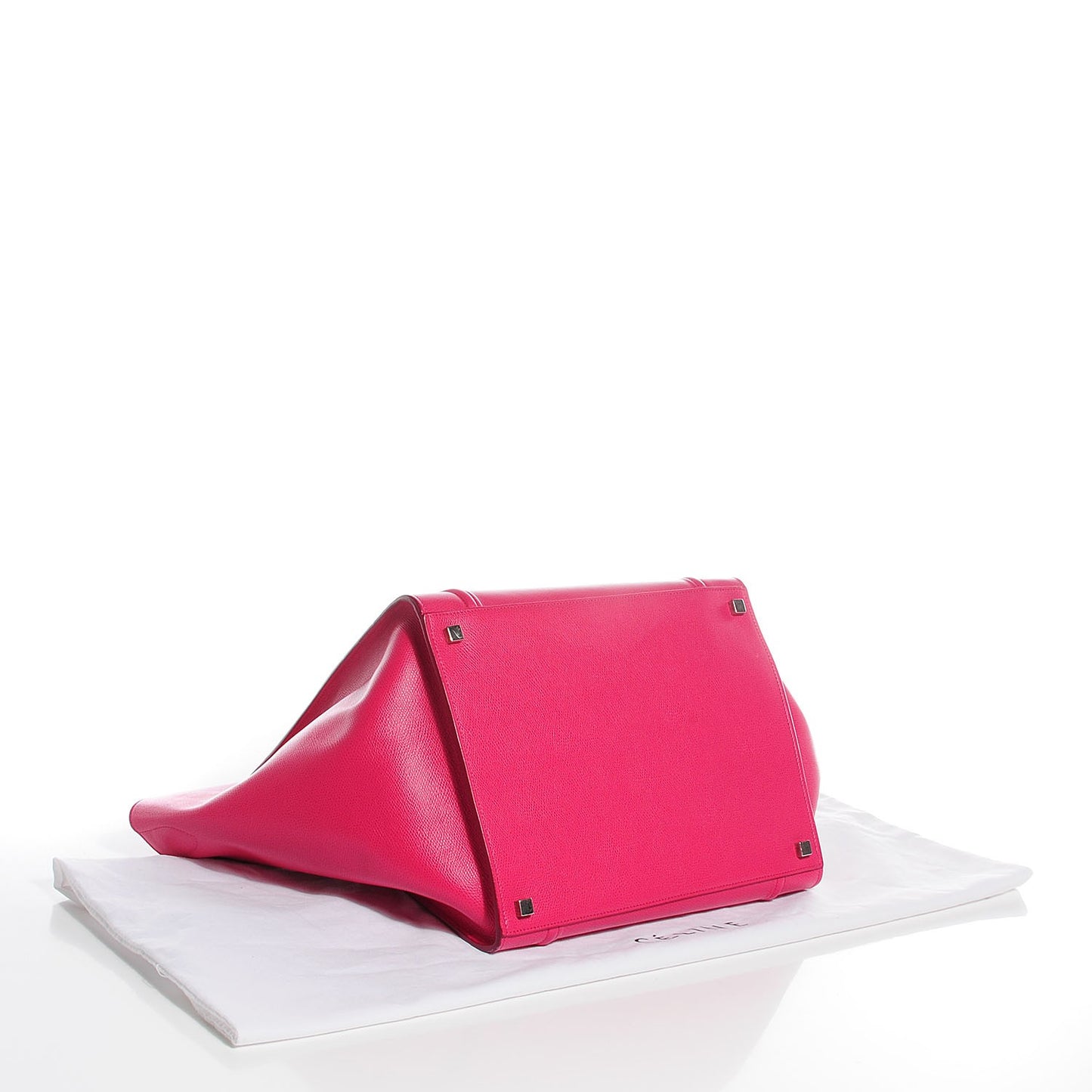 Grained Calfskin Medium Phantom Luggage Fuchsia