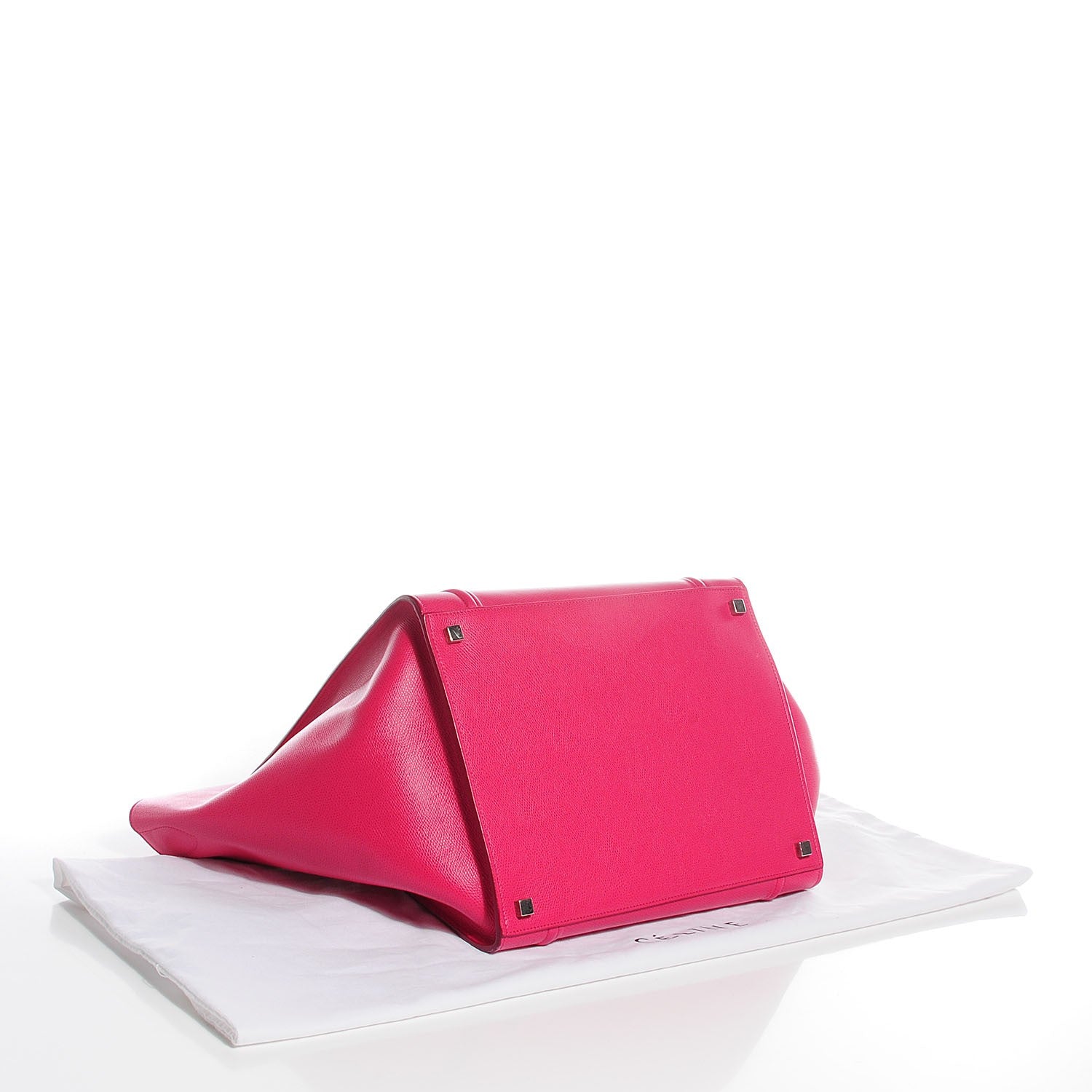 Celine Grained Calfskin Medium Phantom Luggage Fuchsia 4 of 8