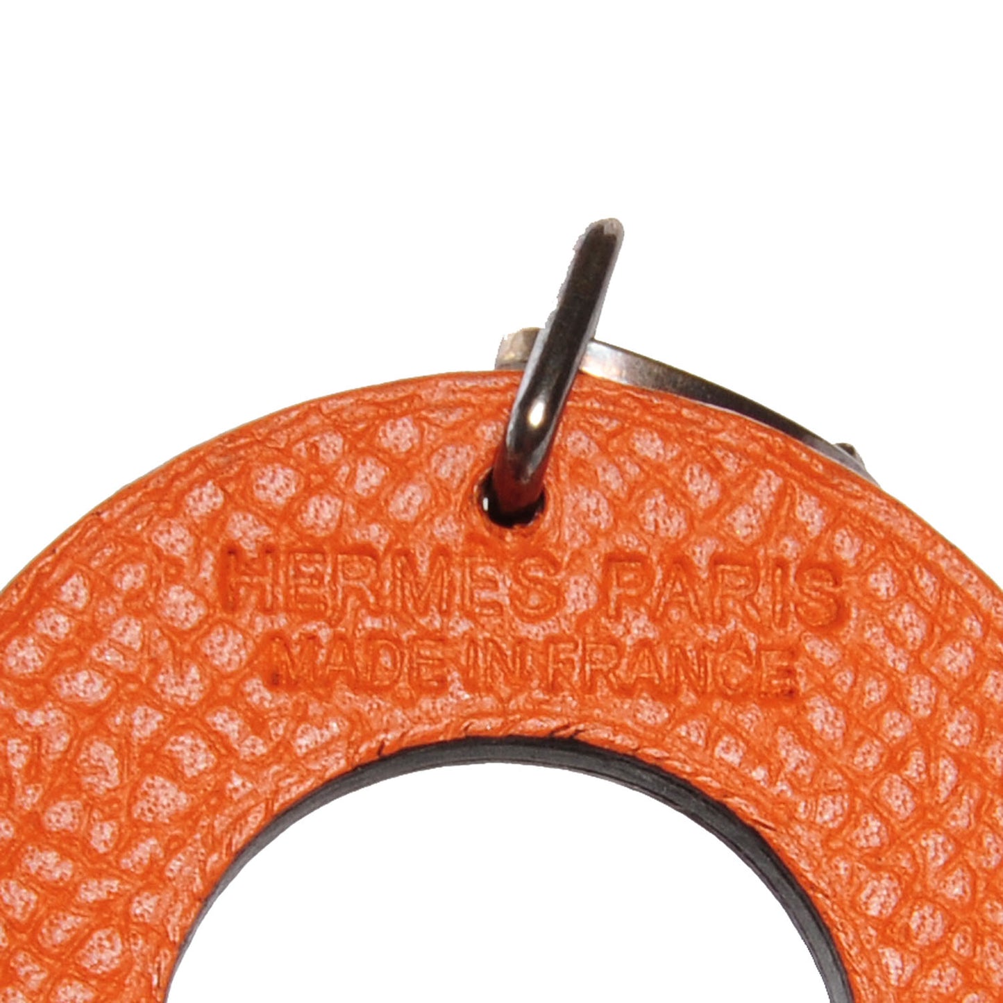 Epsom Lucky Horseshoe Key Ring Graphite and Orange