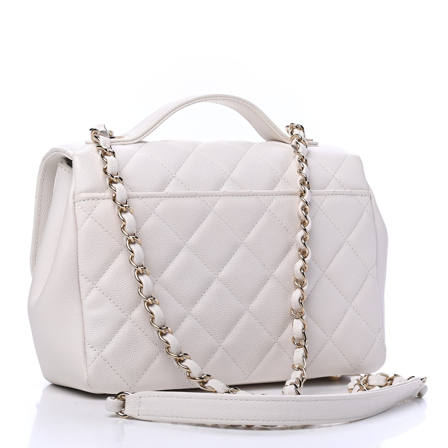 Chanel Caviar Quilted Medium Business Affinity Flap White 2 of 6