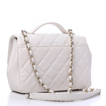 Chanel Caviar Quilted Medium Business Affinity Flap White 2 of 6