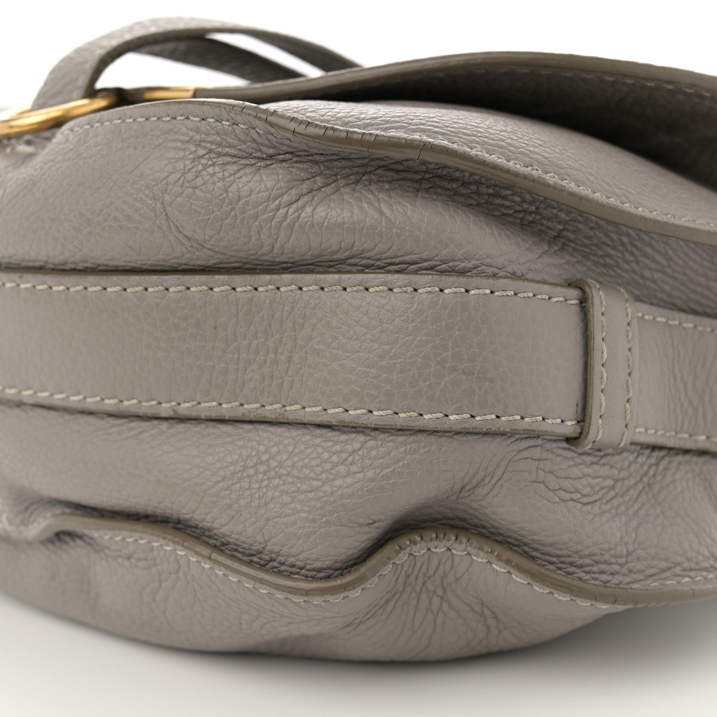 Calfskin Medium Marcie Round Crossbody Bag Cashmere Grey