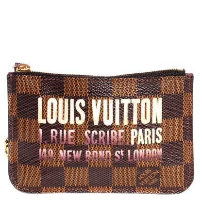 Louis Vuitton Damier Ebene Scribe Affiche Key Pouch 1 of 7