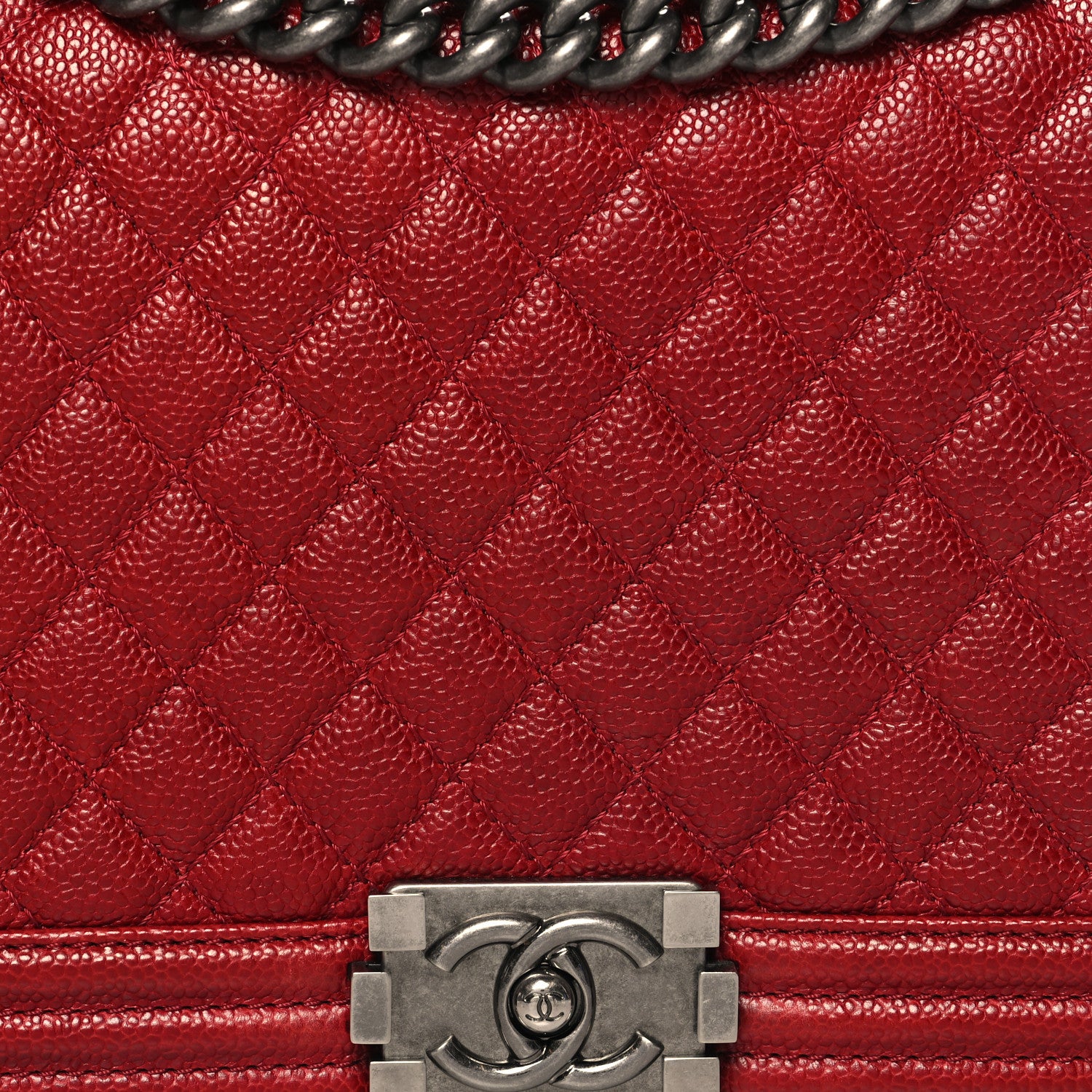 Chanel Caviar Quilted New Medium Boy Flap Dark Red 8 of 11