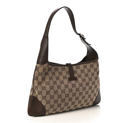 Gucci Monogram Lobster Clasp Jackie O Hobo Brown 3 of 19