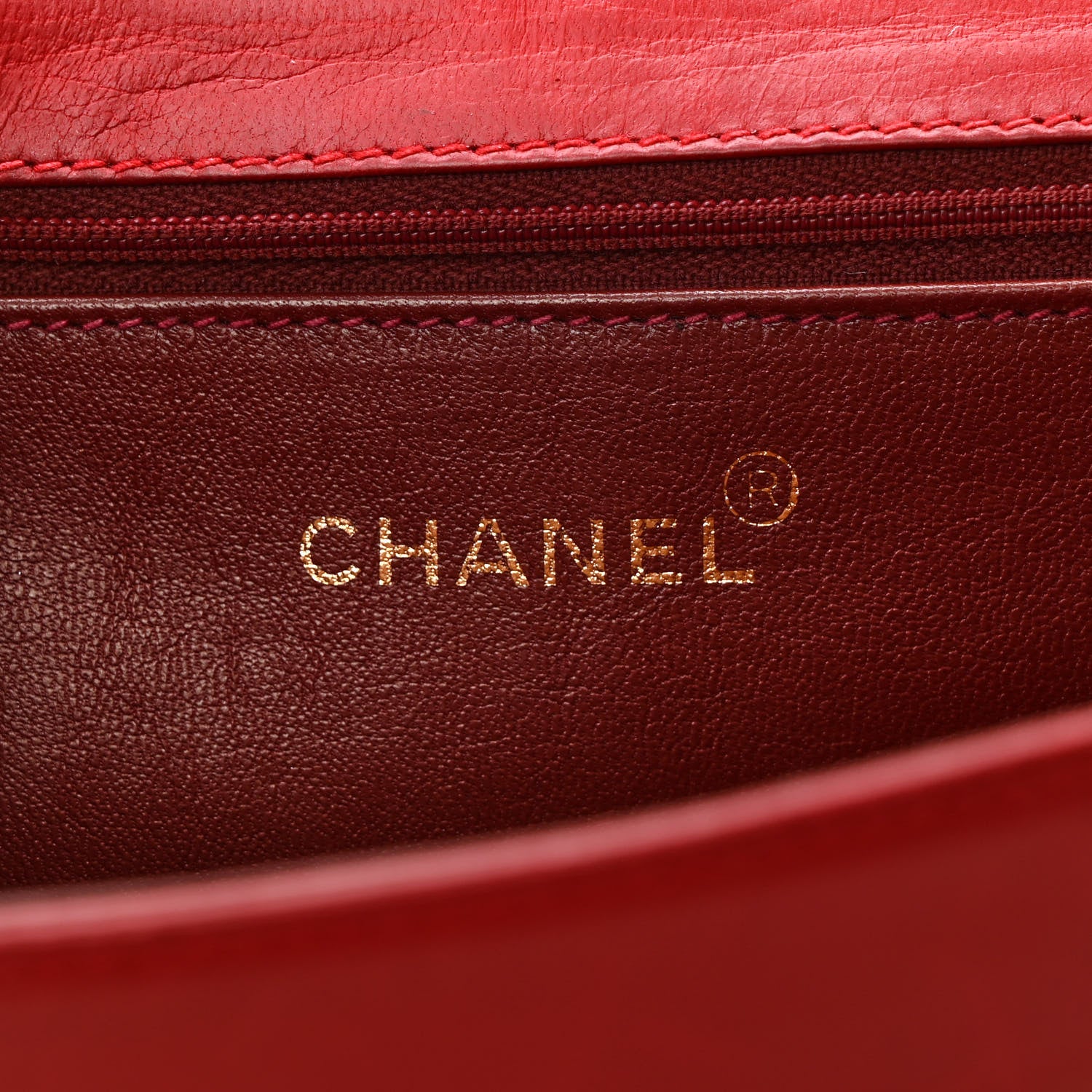 Chanel Lambskin Quilted Small Single Flap Red 6 of 10