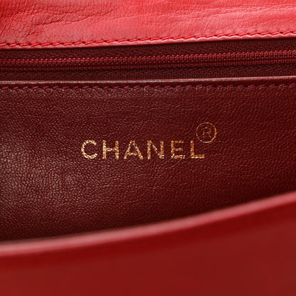 Chanel Lambskin Quilted Small Single Flap Red 6 of 10