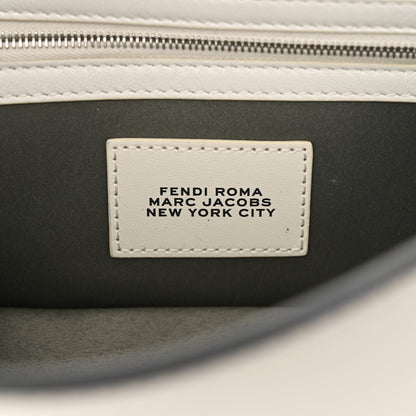 Fendi X MARC JACOBS Nappa Logo Medium Baguette White 6 of 14
