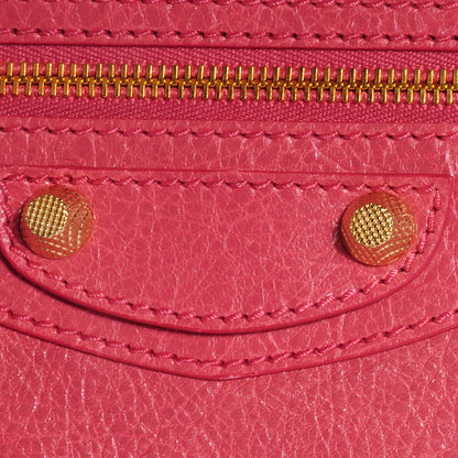Balenciaga Agneau Giant 12 Gold Hardware Flat Handle Clutch Rose Bonbon 15 of 18