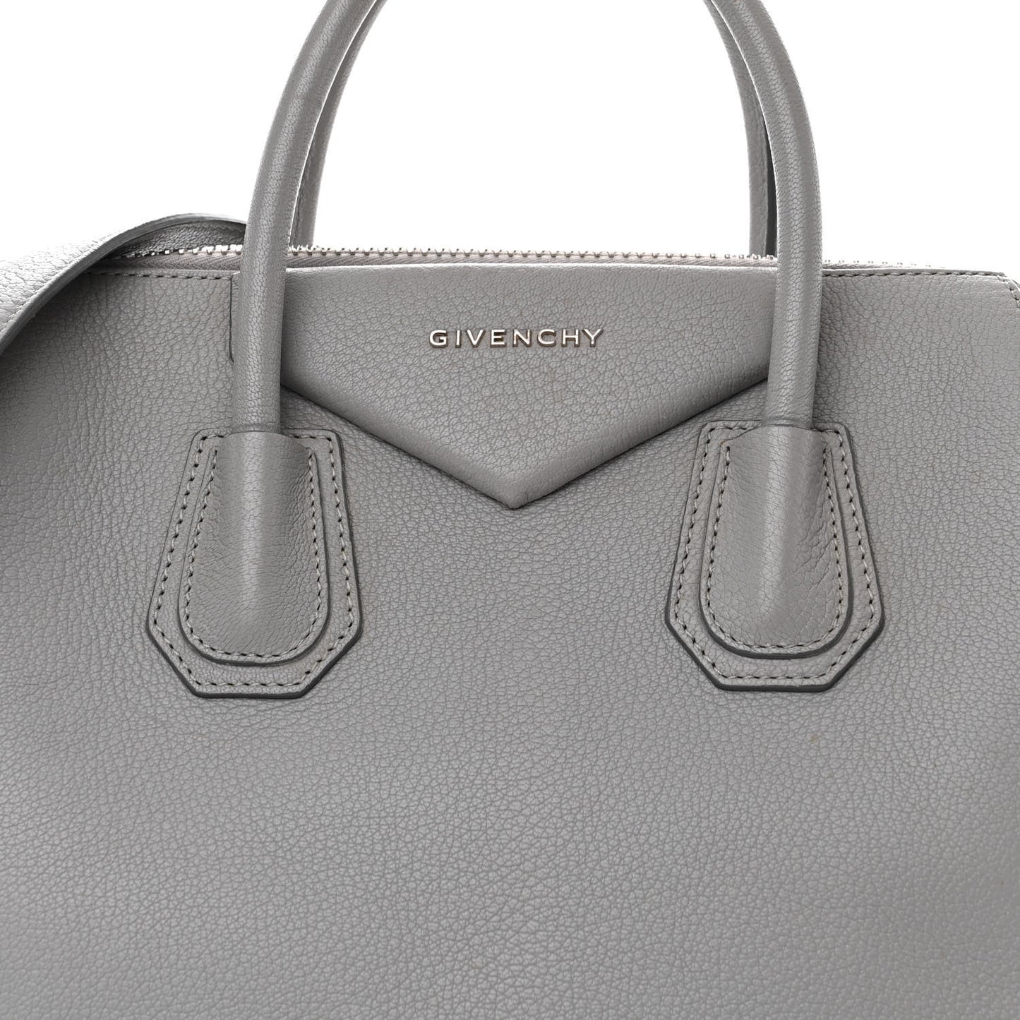 Sugar Goatskin Medium Antigona Pearl Grey