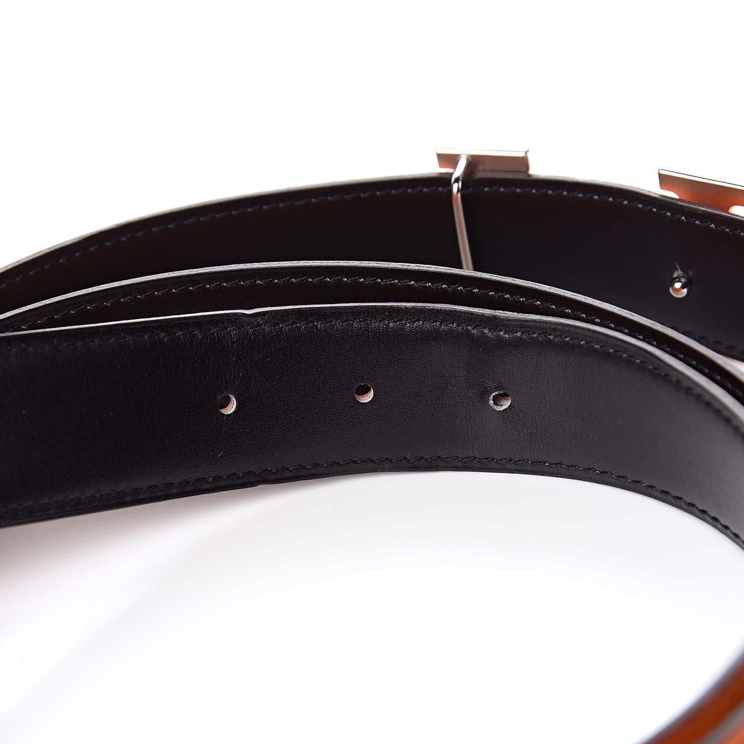 Hermes Swift Togo 32mm Constance Reversible H Belt 110 Black Orange 5 of 7