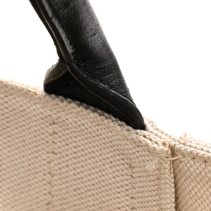 Bottega Veneta Canvas Maxi Intrecciato Medium Arco Tote Beige Black 14 of 14
