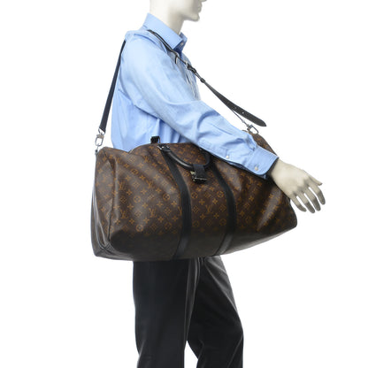 Louis Vuitton Monogram Macassar Keepall Bandouliere 55 2 of 8