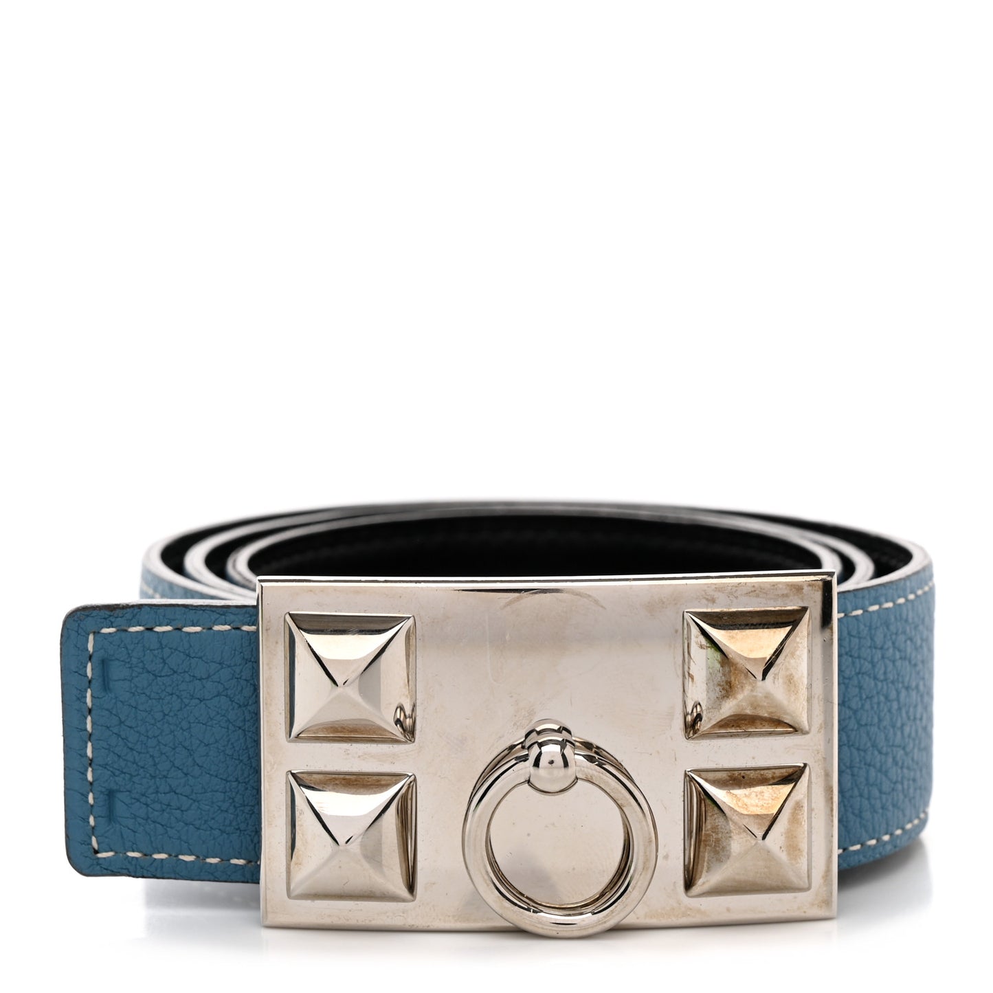 Box Togo Collier De Chien CDC Belt 95 38 Blue Jean