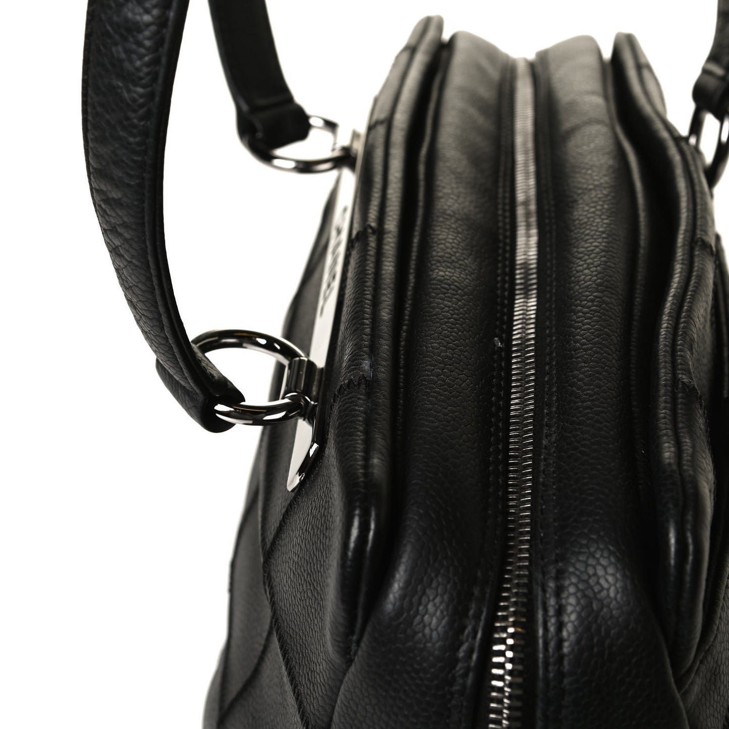 Caviar Square Stitched Tote Black