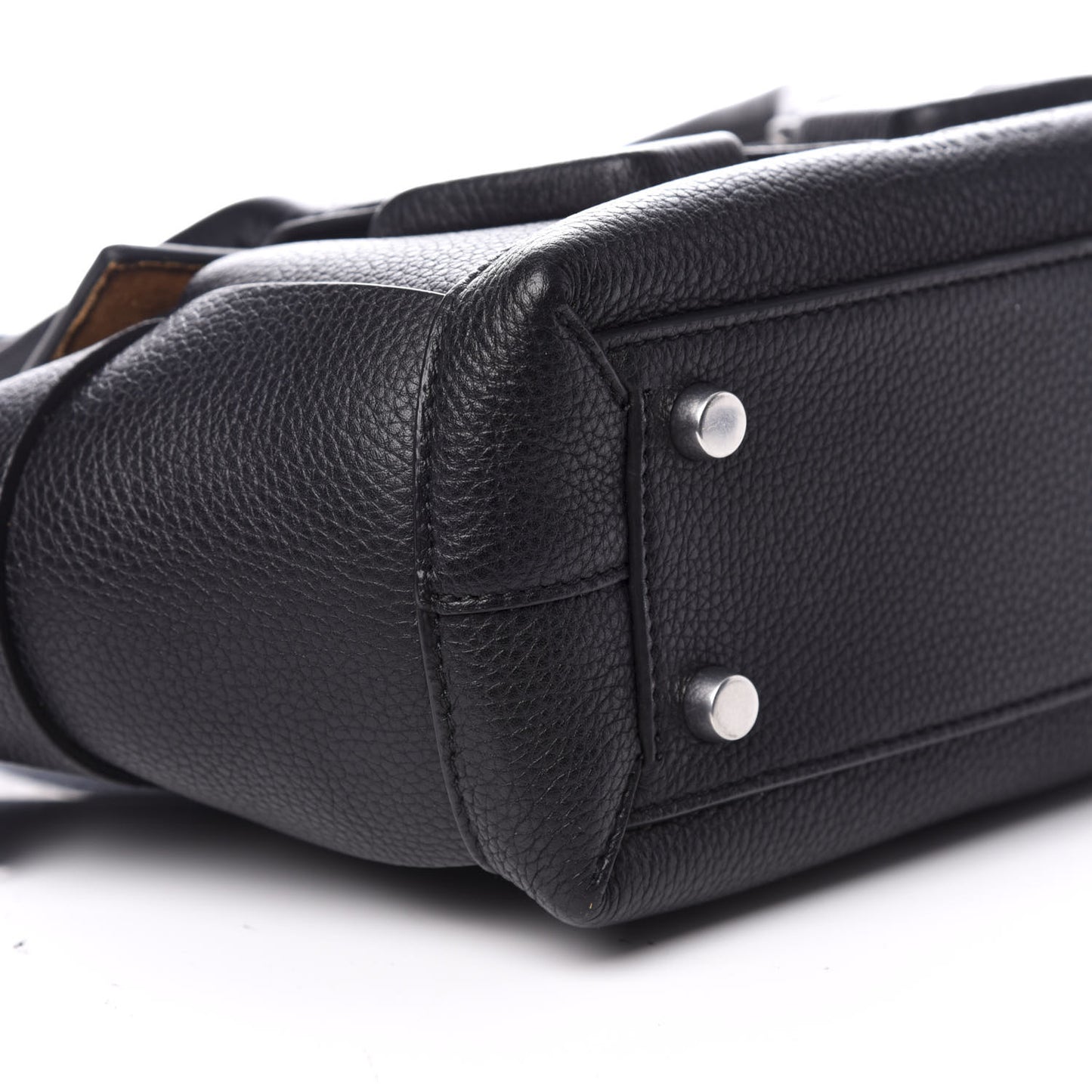 Grained Calfskin Mini Maxi Intrecciato Arco 33 Black