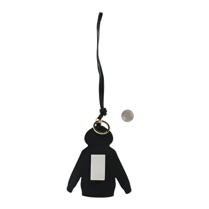 Miu Miu Calfskin Hoodie Trick Bag Charm Grigio 2 of 4