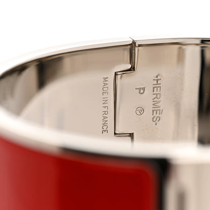 Hermes Enamel Wide Clic Clac H Bracelet GM Rouge Vif 5 of 6