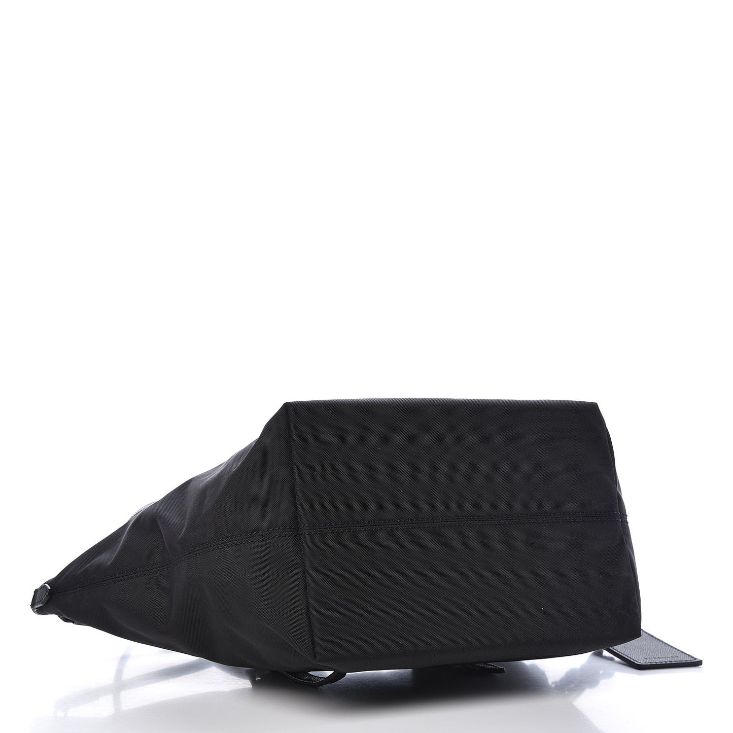 London Grainy Calfskin Nylon Small Tote Black