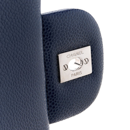 Chanel Caviar Quilted Maxi Double Flap Navy Blue 7 of 11