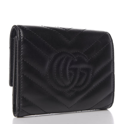 Gucci Calfskin Matelasse GG Marmont Wallet Black 3 of 8