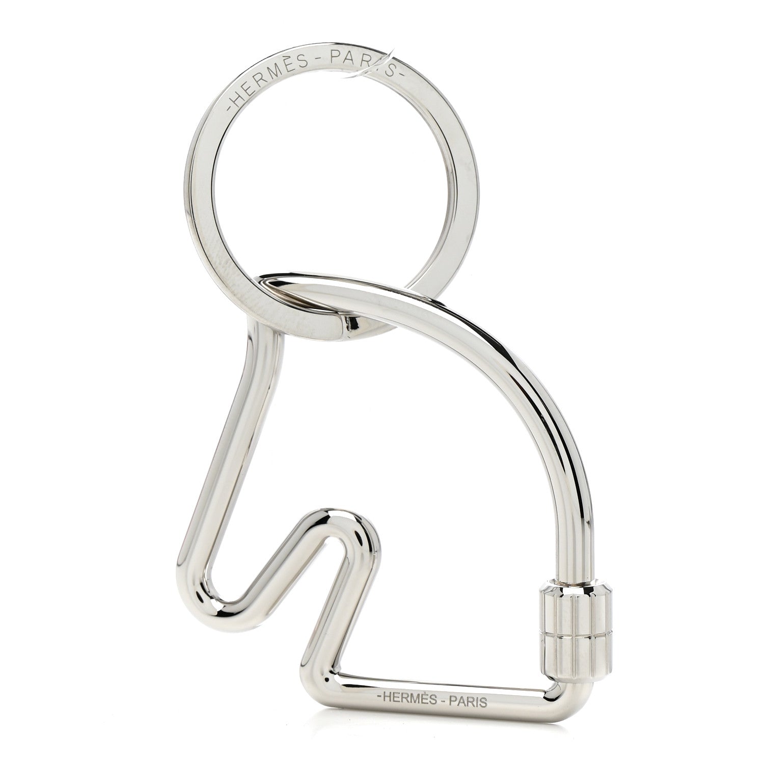 Hermes Palladium Cheval Key Ring 1 of 6
