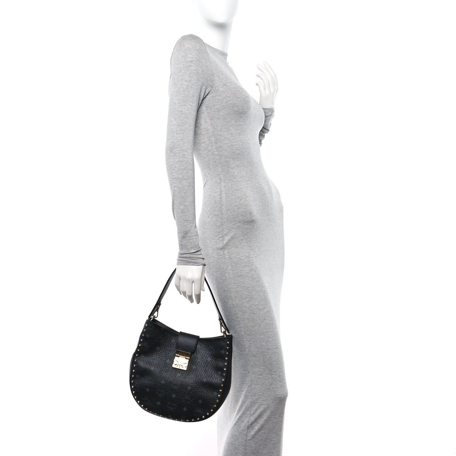 MCM Visetos Medium Patricia Hobo Black 2 of 12