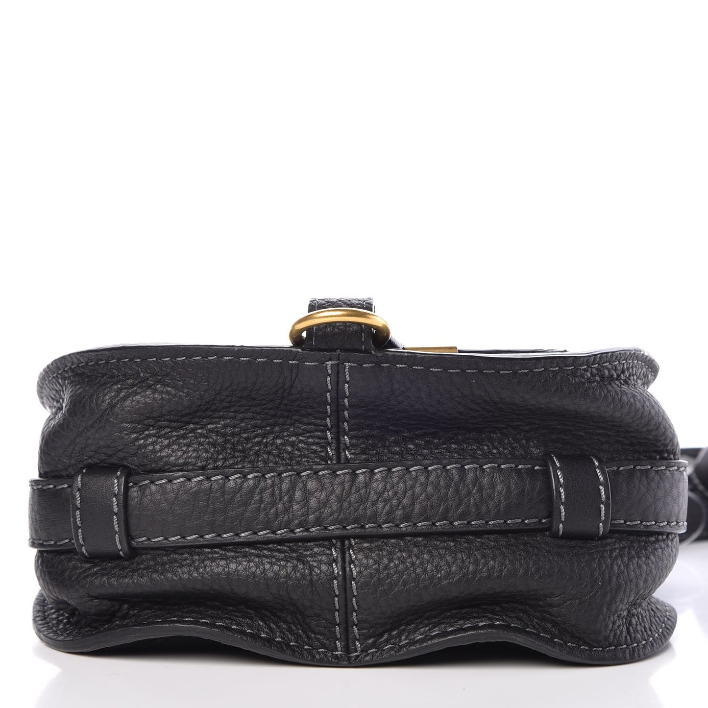 Calfskin Mini Marcie Round Crossbody Bag Black
