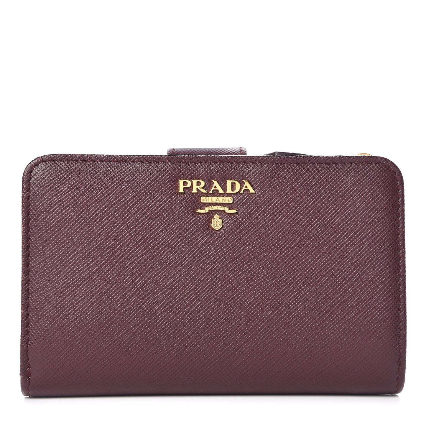 Saffiano Metal Multicolor Compact Wallet Granato
