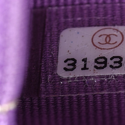 Chanel Lambskin Enamel Quilted Pending CC Clutch With Chain Purple 7 of 9