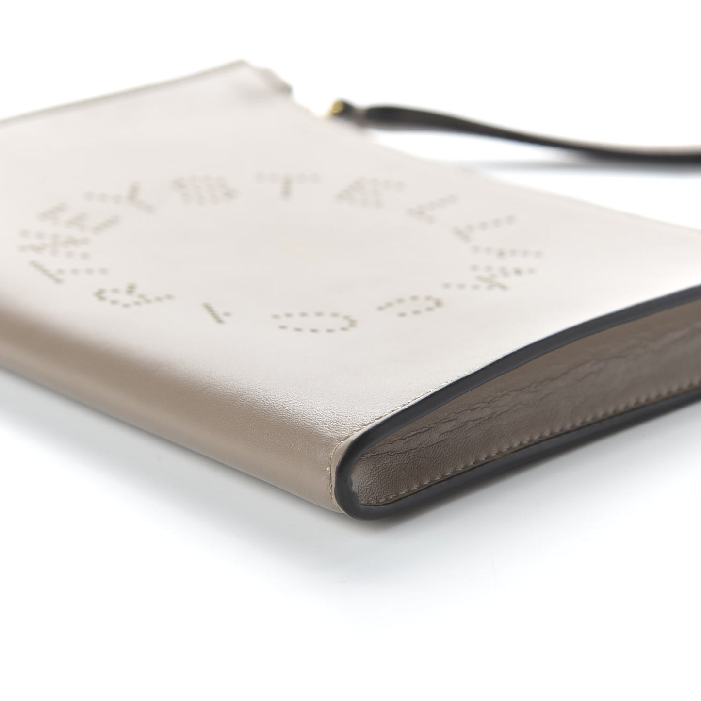 Alter Nappa Perforated Logo Pouch Beige