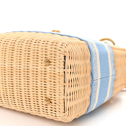 Christian Dior Wicker Oblique Medium Lady Dior Bag Cornflower Blue 9 of 12