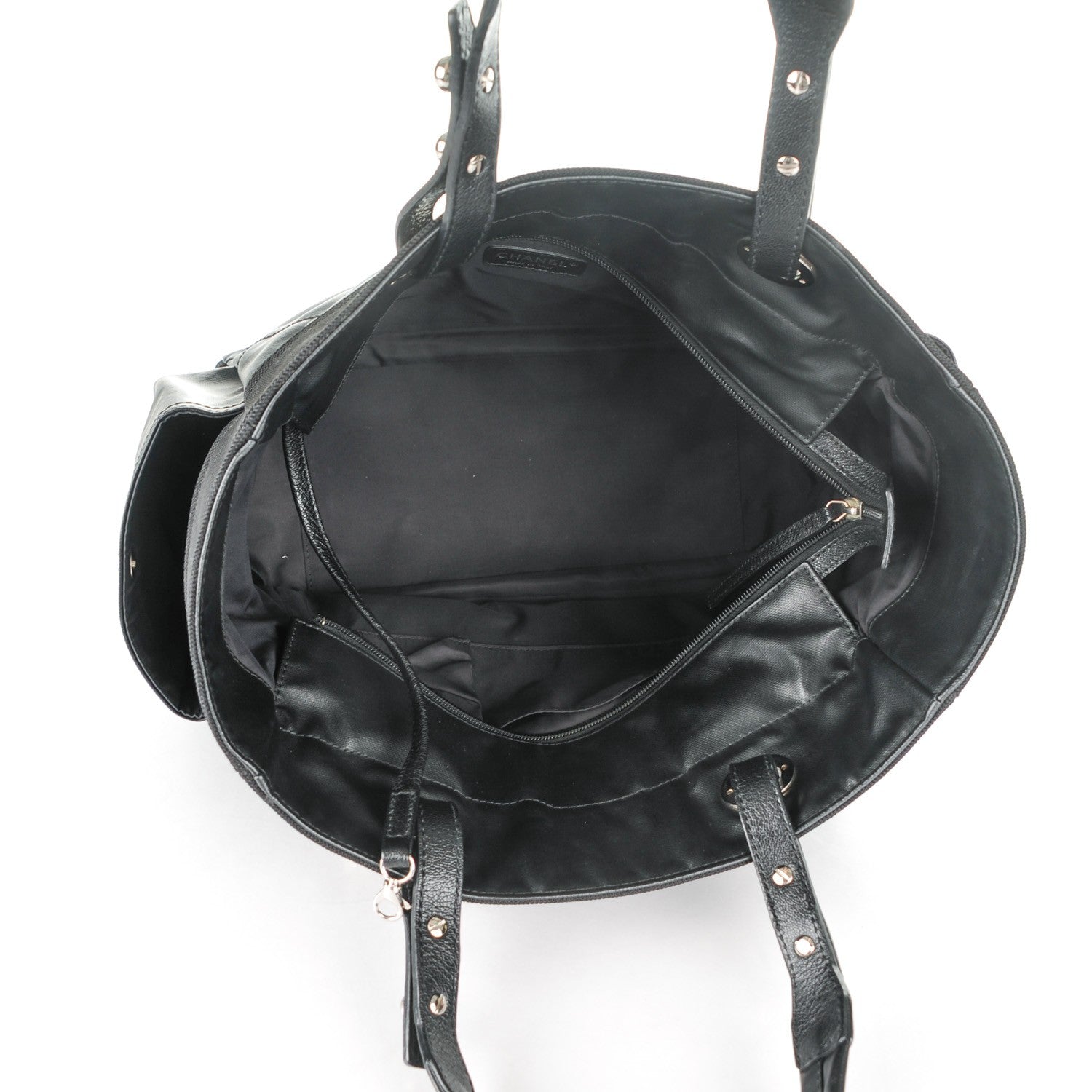 Chanel Coated Canvas Large Paris Biarritz Tote Black 6 of 10