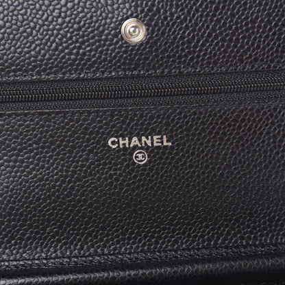 Chanel Caviar Quilted Wallet On Chain WOC Black 6 of 12