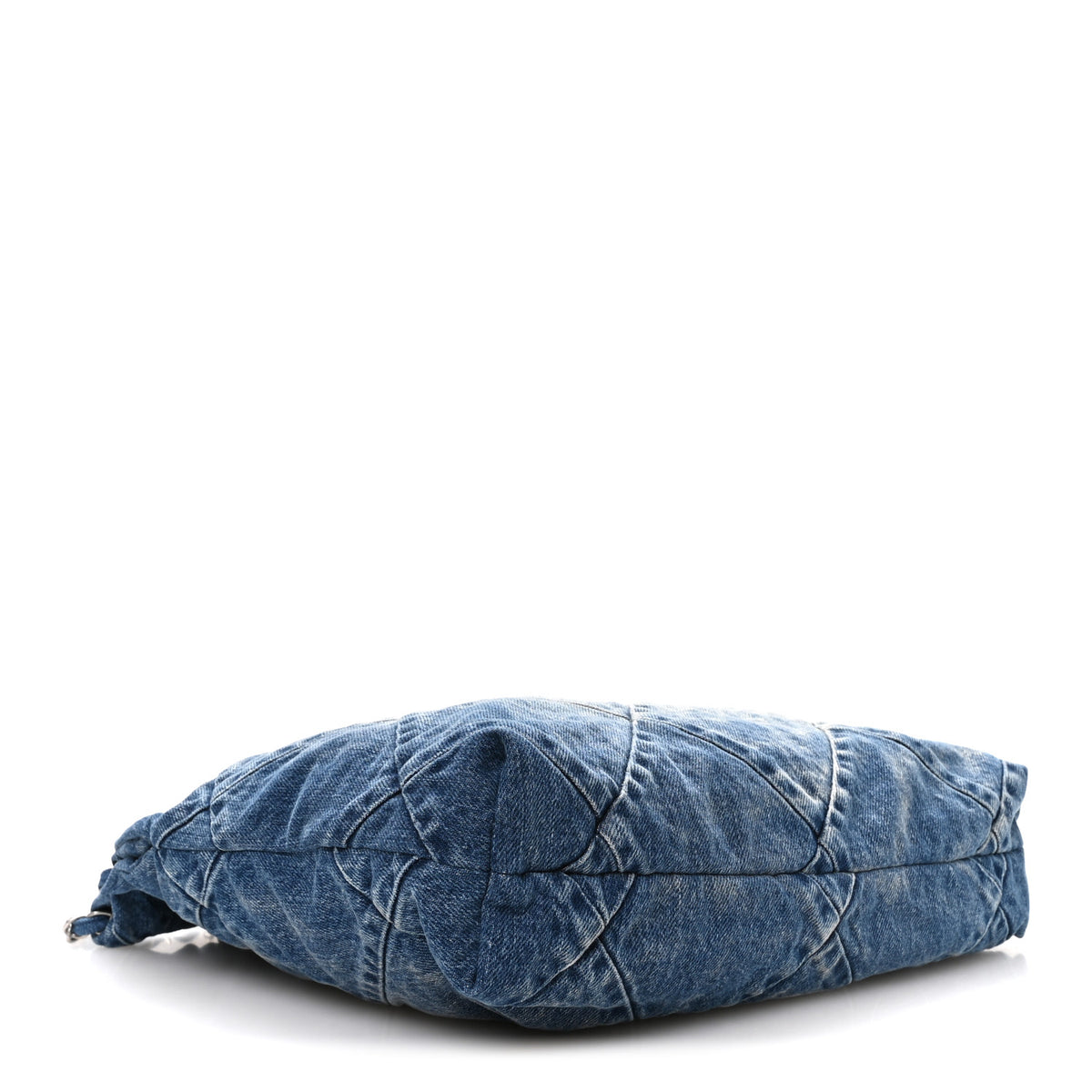 Denim Quilted Small Chanel 22 Blue