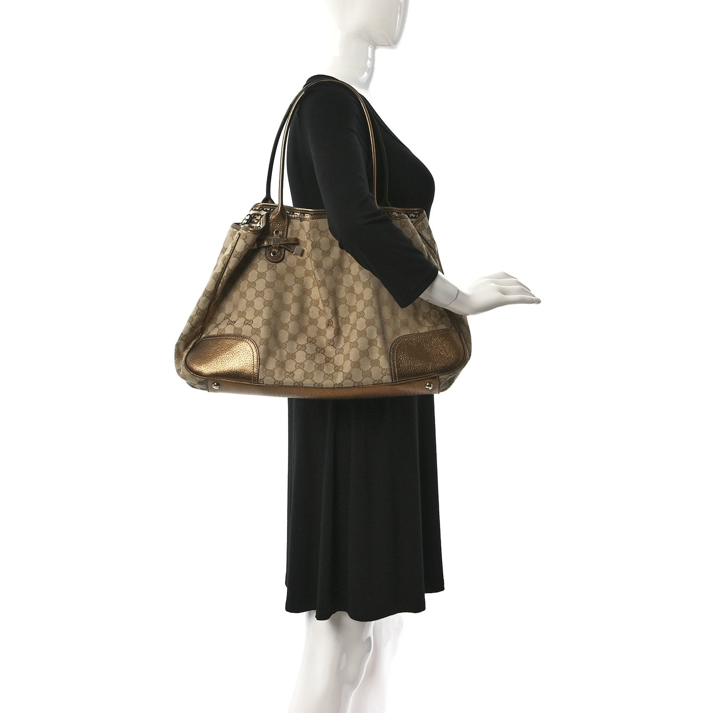 Monogram Large Princy Tote Gold