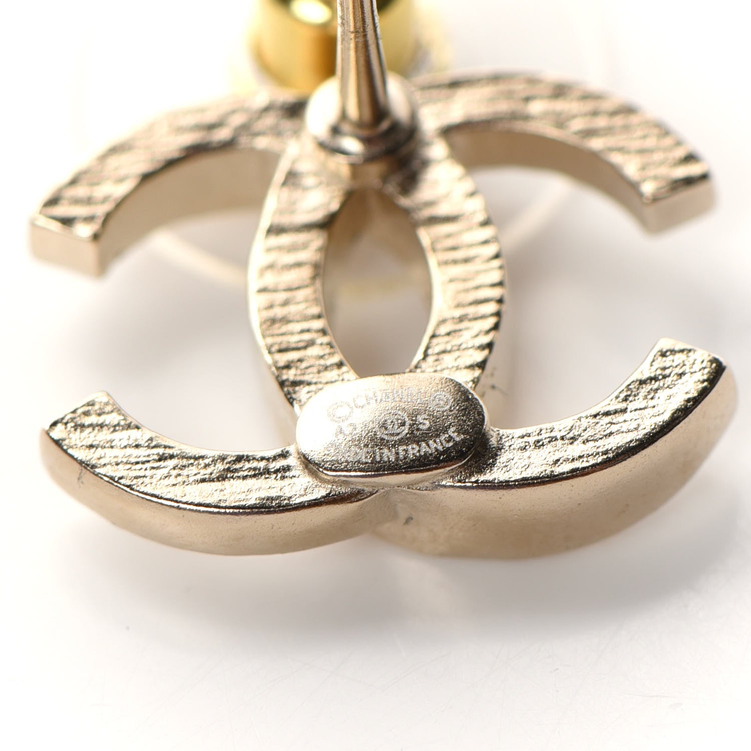 Chanel Crystal CC No 5 Earrings Gold 4 of 5
