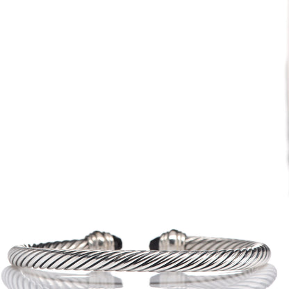 David Yurman Sterling Silver 14K Yellow Gold Black Onyx 5mm Cable Classics Bracelet 3 of 4