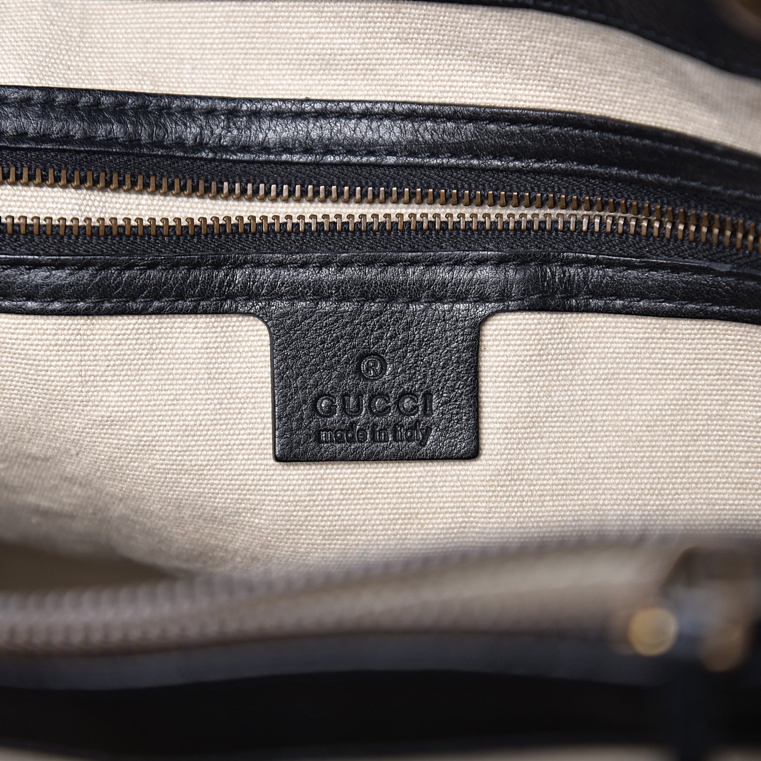 Gucci Calfskin Bamboo Handle Tote Black 5 of 10