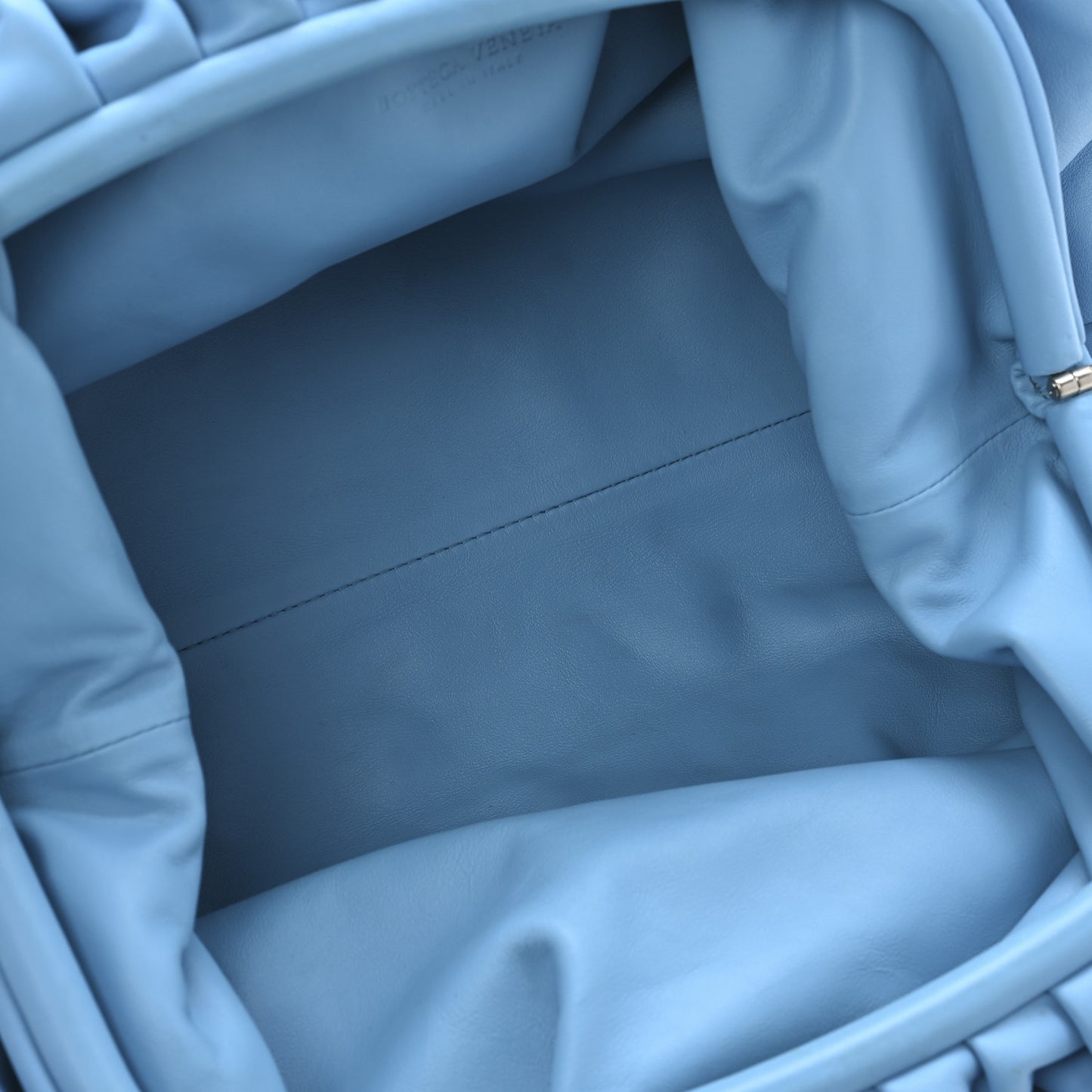 Smooth Butter Calf The Pouch Oversized Clutch Sky Blue