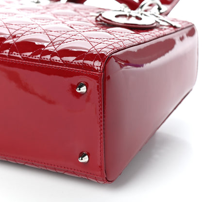 Christian Dior Patent Cannage Medium Lady Dior Red 8 of 8