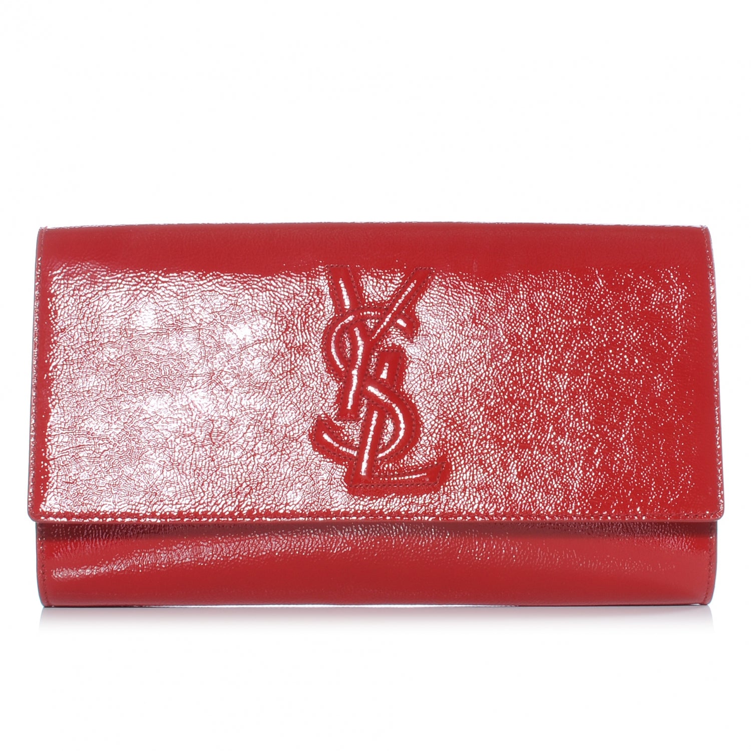Saint Laurent Patent Belle de Jour Clutch Red 1 of 7